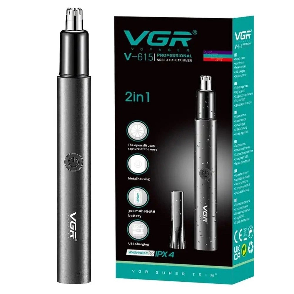 Trade Shop - Rifinitore A Batteria 2in1 Orecchie Naso Multifunzionale Professionale Vgr V-615 -