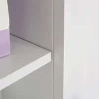 Armadietto 3 Ripiani Anta Design Moderno Salvaspazio da Parete Bagno e Cucina Legno 53x14,5x50.5cm Bianco
