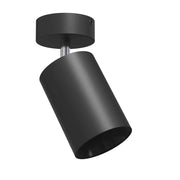 Faretto soffitto nero tondo Ø8cm orientabile GU10 10W
