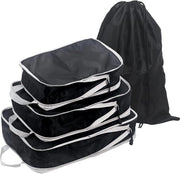 Set di 4 Borse - Organizzatore di Valigia - Nero - Nylon