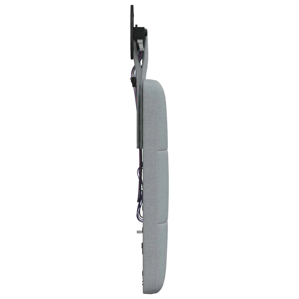 Testiera sospesa Con luce LED Grigio Chiaro Tessuto