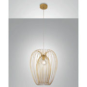 Lampada da Soffitto Camp Sospensione Oro Opaco D.400 Fabas Collezione CAMP 1 Luce