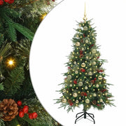 Albero di Natale Artificiale-Albero Natalizio con Rami Pieghevoli Verde 150 cm 349895