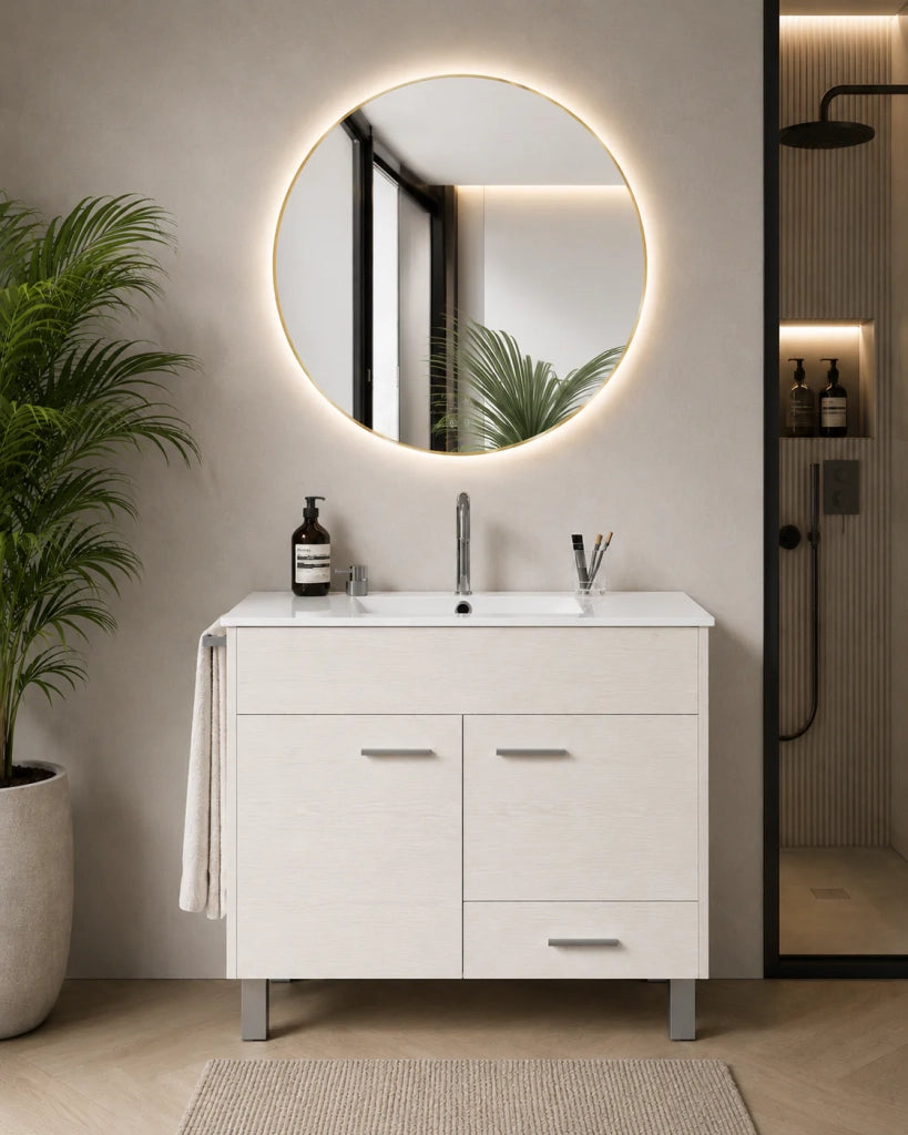 Mobile bagno con lavabo ORIGENBATH SAMOS senza specchio 60x35 cm bianco nordico