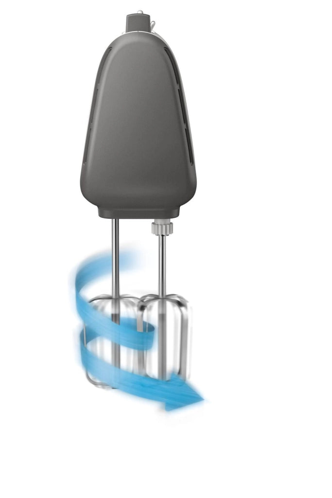 Philips HR3740-00 Daily Collection Sbattitore Manuale 450 W 5 Velocita' Turbo Fruste e Ganci Impasto in Acciaio colore Bianco