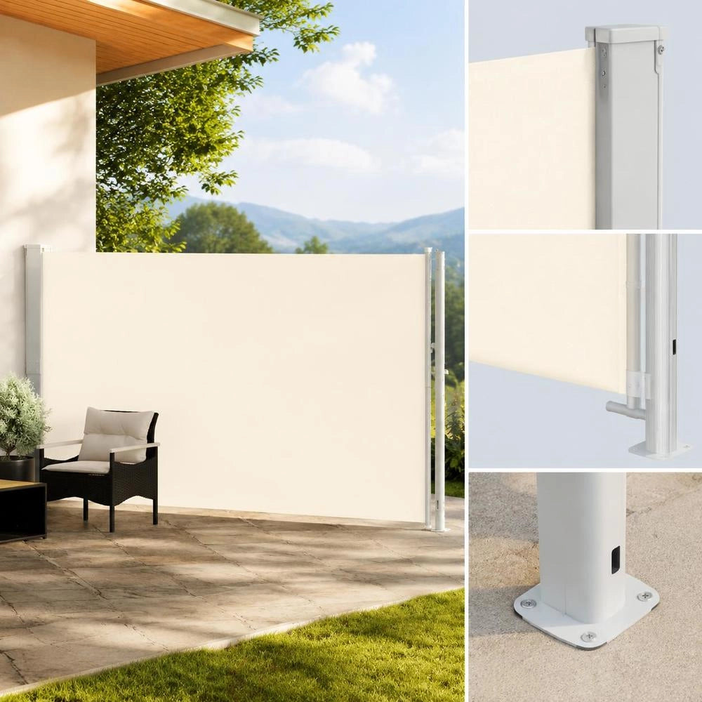 Extendable Side Awning 180x600 Cm Cream