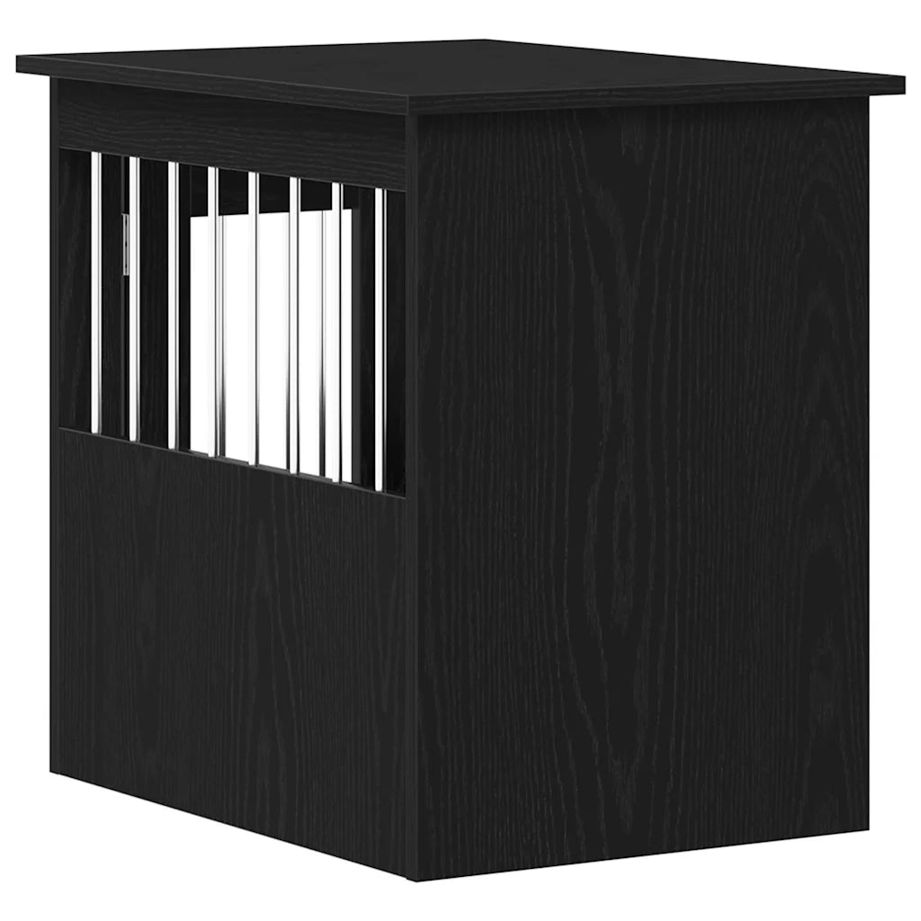 vidaXL Trasportino per Cani Rovere Nero 62x45x59 cm in Legno Aggregato