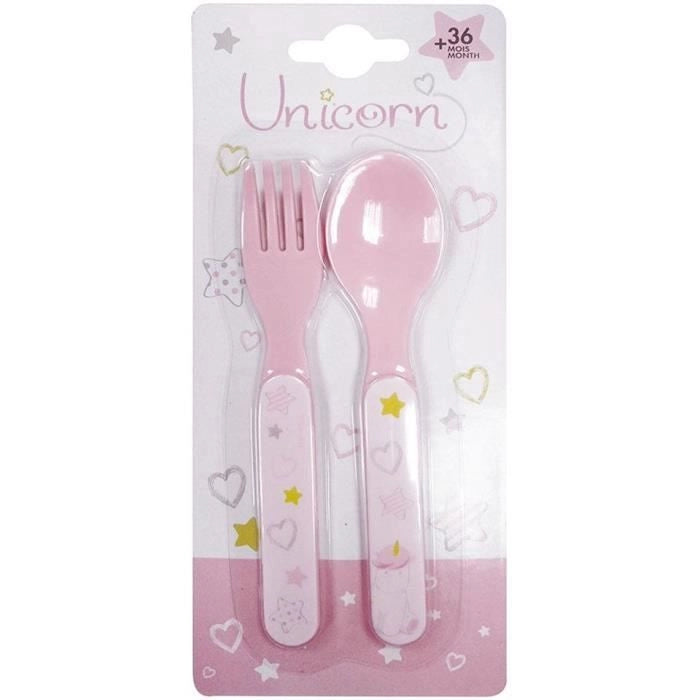 Set Stoviglie Unicorno per Bambini - FUN HOUSE - 006319 - 2 Piatti, 2 Set Posate e 1 Morbido Peluche