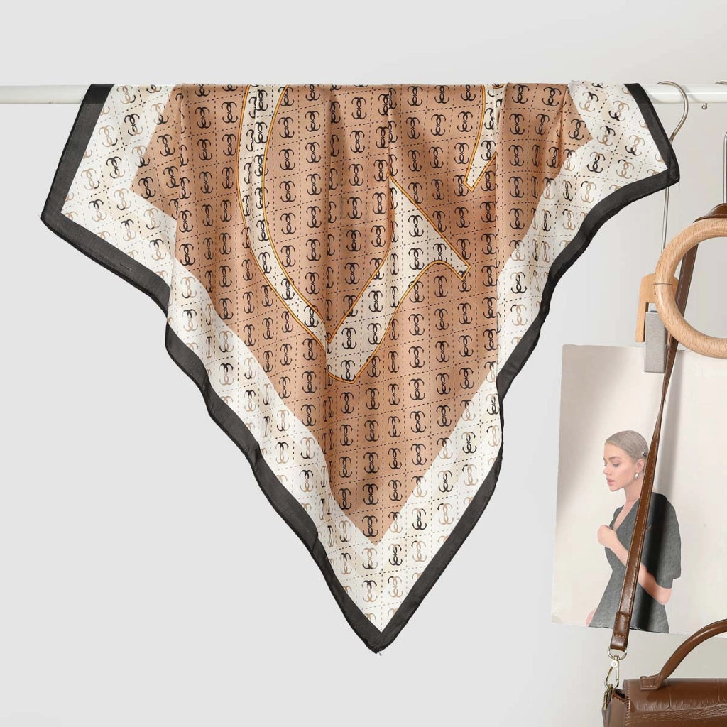 Nuova sciarpa da donna in seta stampata, stile coreano, sciarpa decorativa alla moda e versatile.