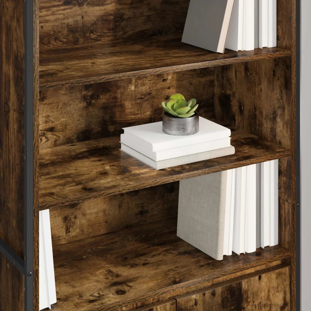 Armadi alti 2 pcs Quercia Fumosa 79 x 36 x 200 cm