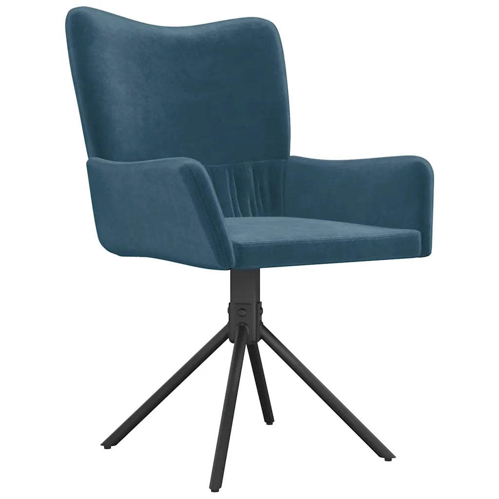 Sedie da Pranzo Girevoli 2 pz Blu in Velluto 344808
