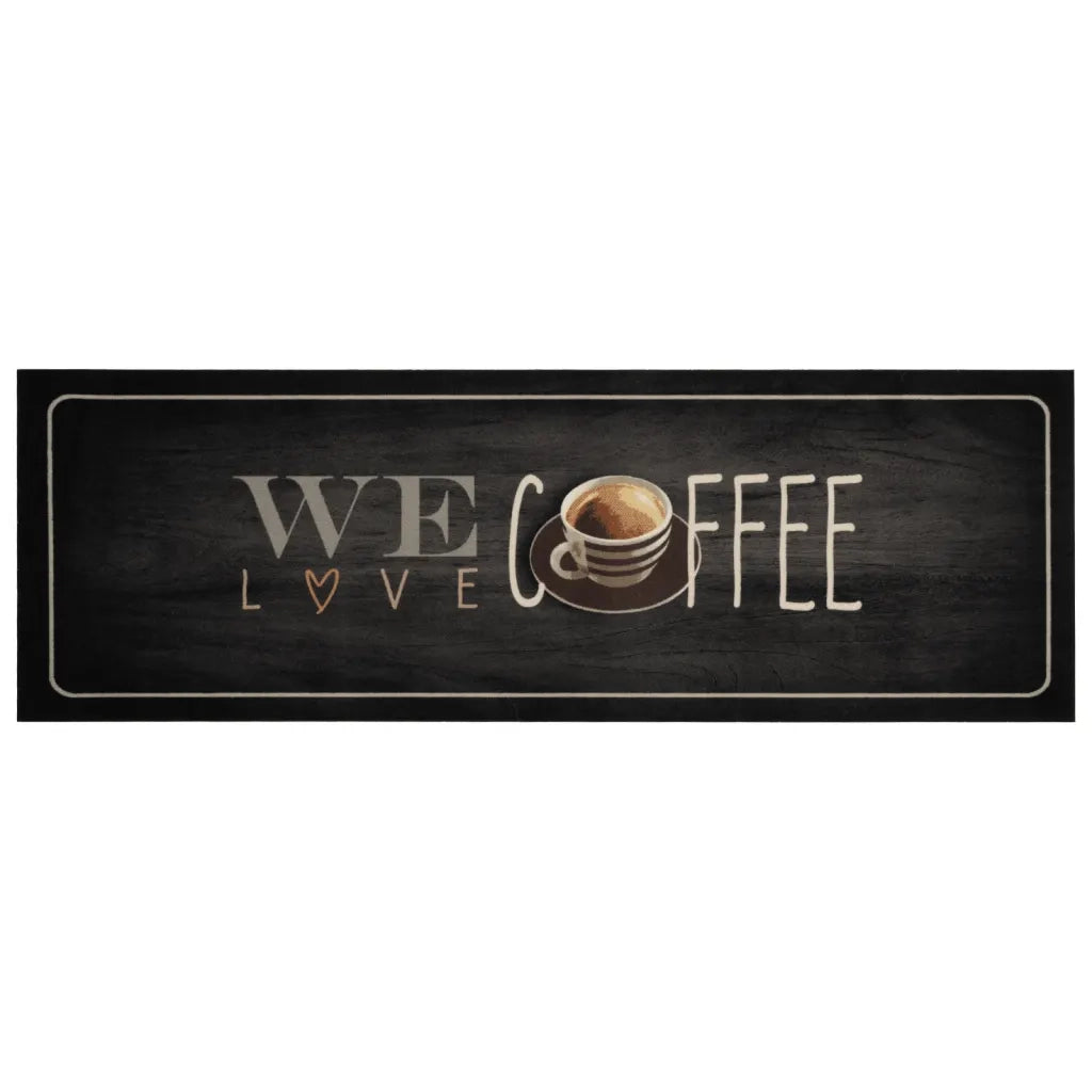 Tappeto da Cucina Lavabile-Tappetino da Cucina Testo Caff¨¨ 60x180 cm in Velluto