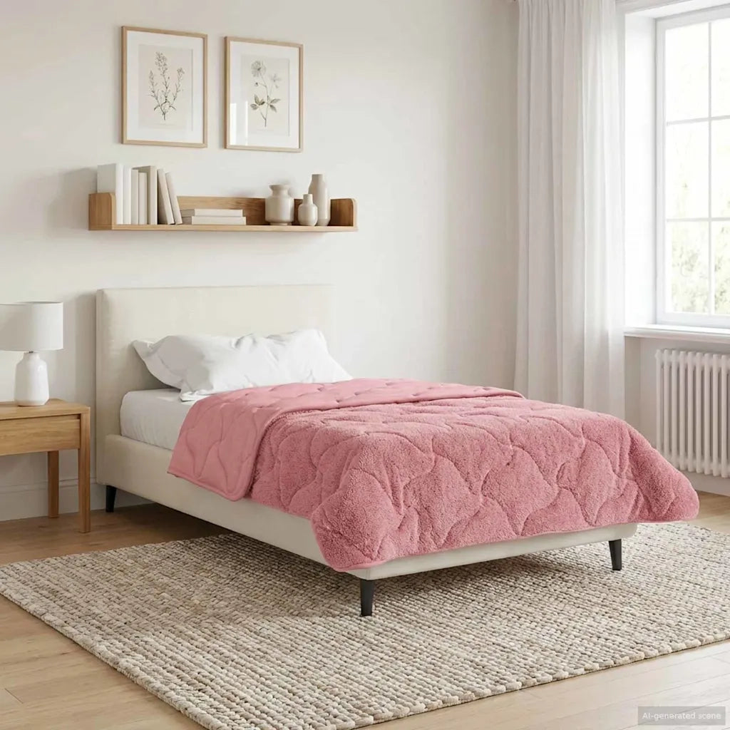 Piumone Completo Annuale Trapuntato Rosa 135 x 200 cm