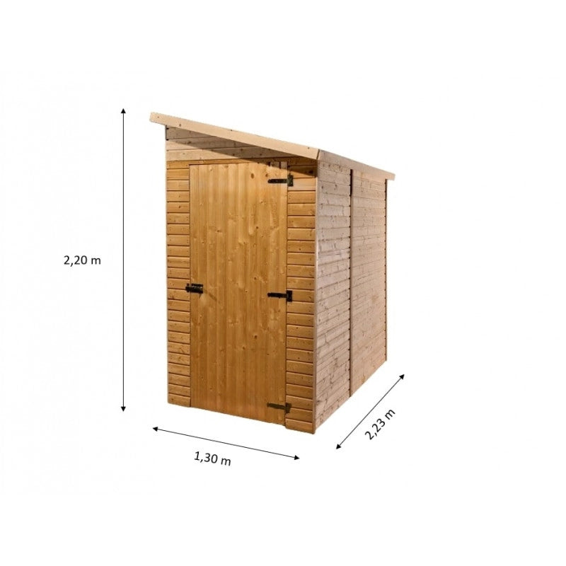 Casetta in legno da giardino con tetto catramato – 120x200 cm – pannelli 16 mm, porta cieca e struttura compatta – ED1220.02 Foresta