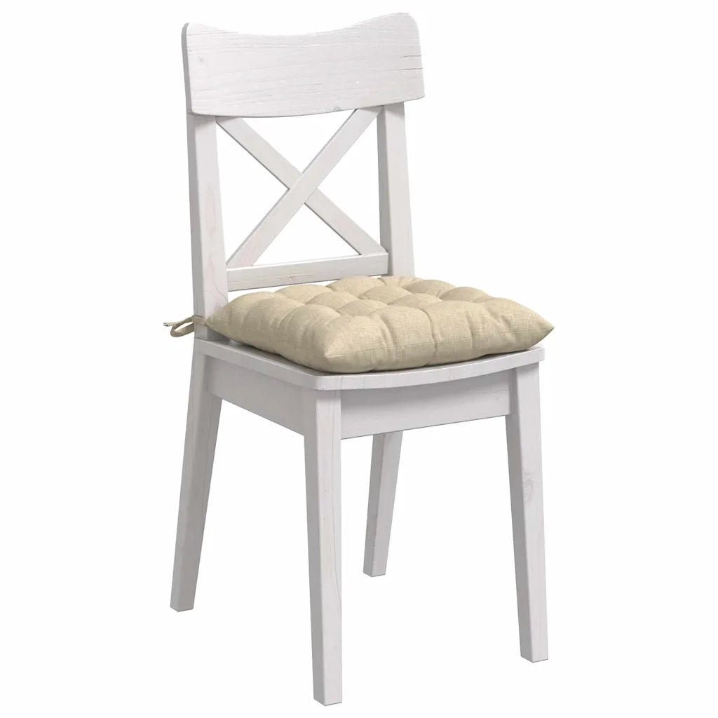 Cuscini per Seduta 4 pcs Crema 40 x 40 x 6 cm Tessuto 42015153