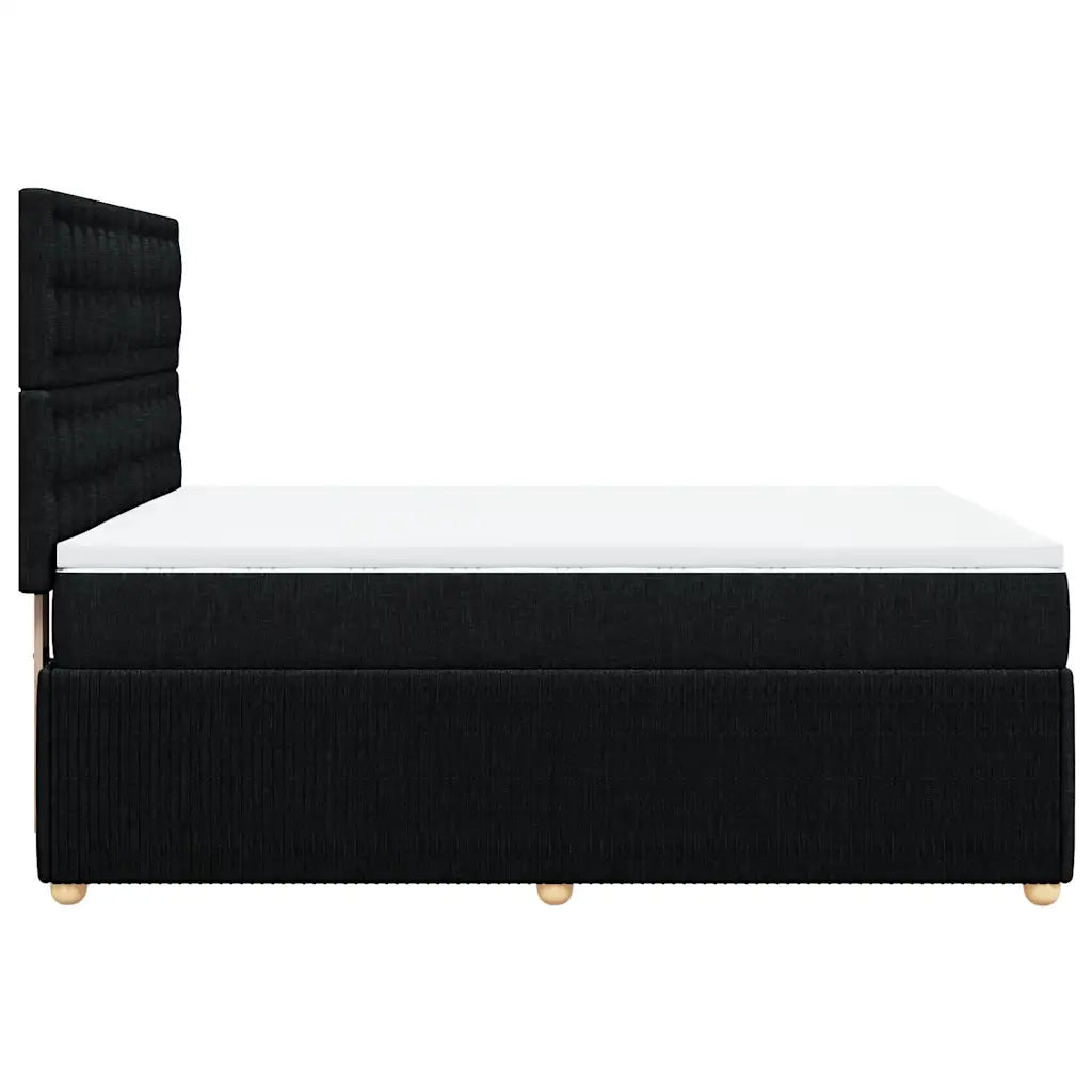 Giroletto a Molle con Materasso Nero 160x200 cm in Tessuto 3292123