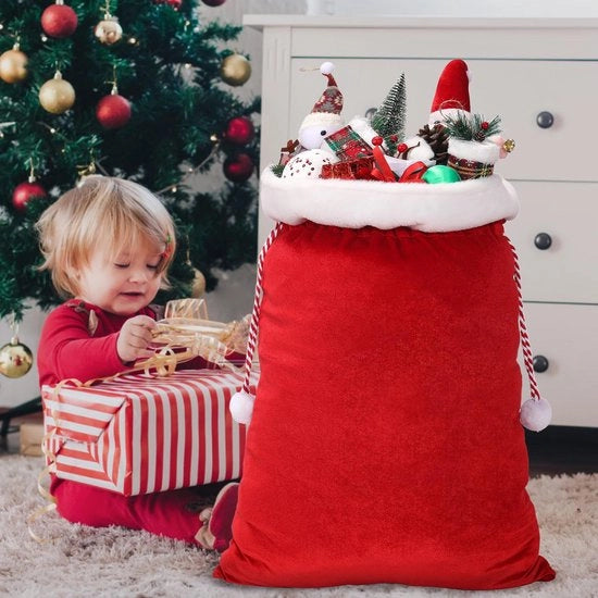 Borsa di Natale con Corda per Spremi Canditi, Borsa di Natale in Pelle (70 cm x 100 cm)