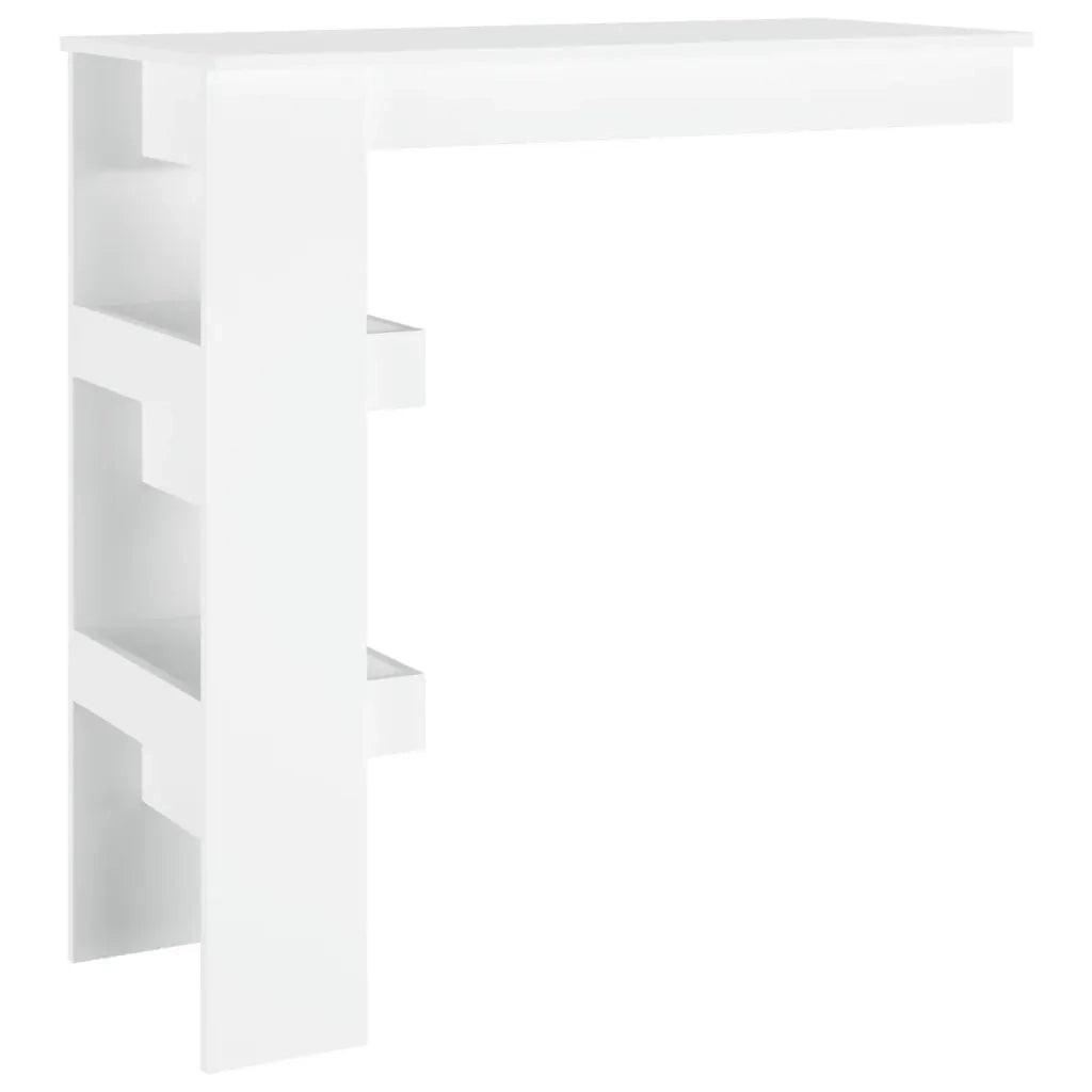 Bancone da Muro Bianco 102x45x103,5 cm in Legno Compensato