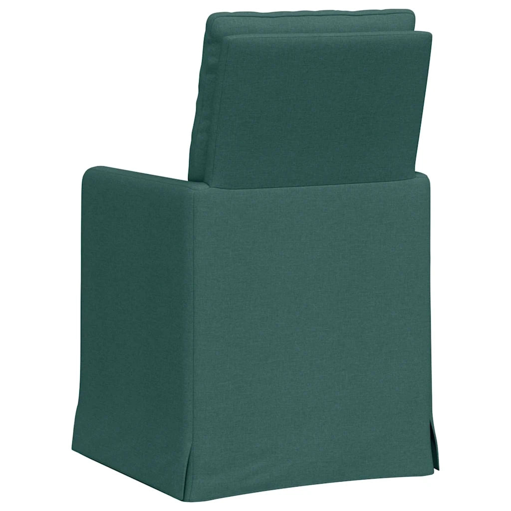 Sedie da pranzo 2 pz | Sedie da cucina Verde scuro 57 x 67 x 98 cm Tessuto