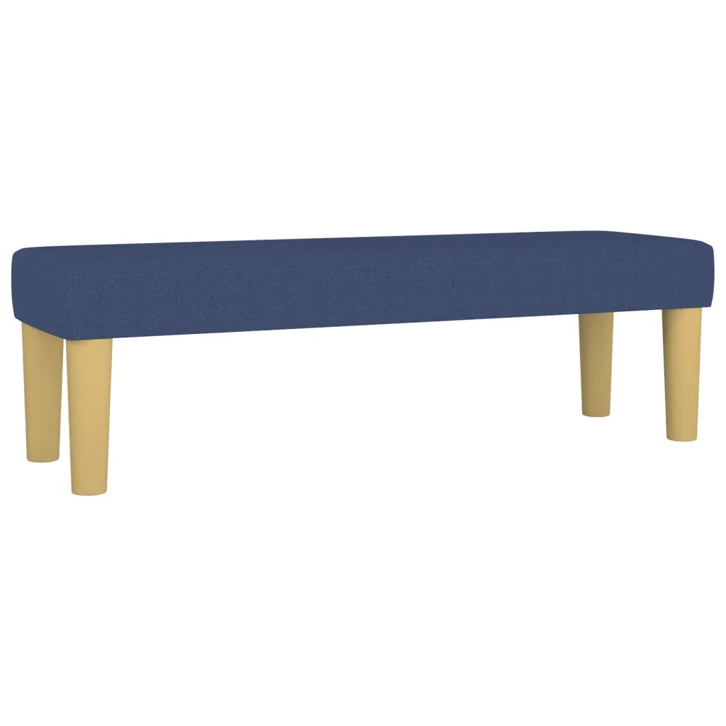 vidaXL Giroletto a Molle con Materasso Blu 140x190 cm in Tessuto