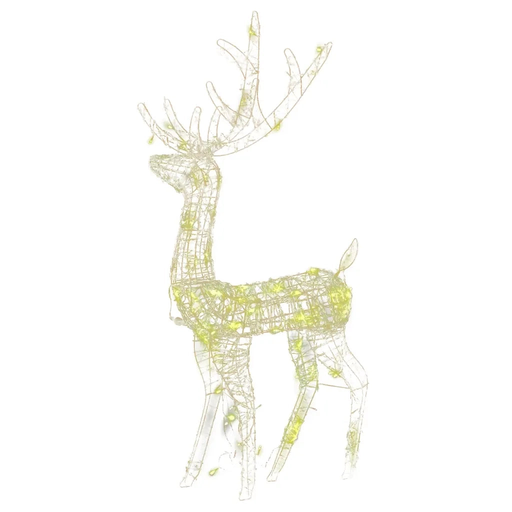 Decorazioni Natalizie Renne in Acrilico 2 pz 120cm Bianco Caldo 3154342