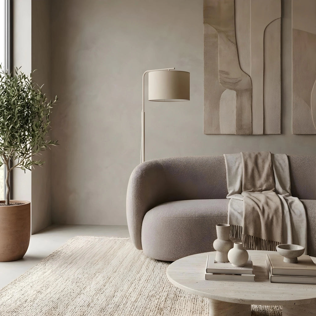 Lampada da terra Arden beige metallo 1xE27 Luminex