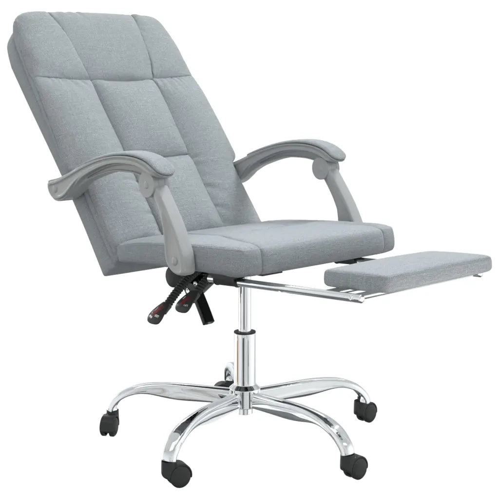 Poltrona da Ufficio Reclinabile Grigio Chiaro in Tessuto cod mxl 26798