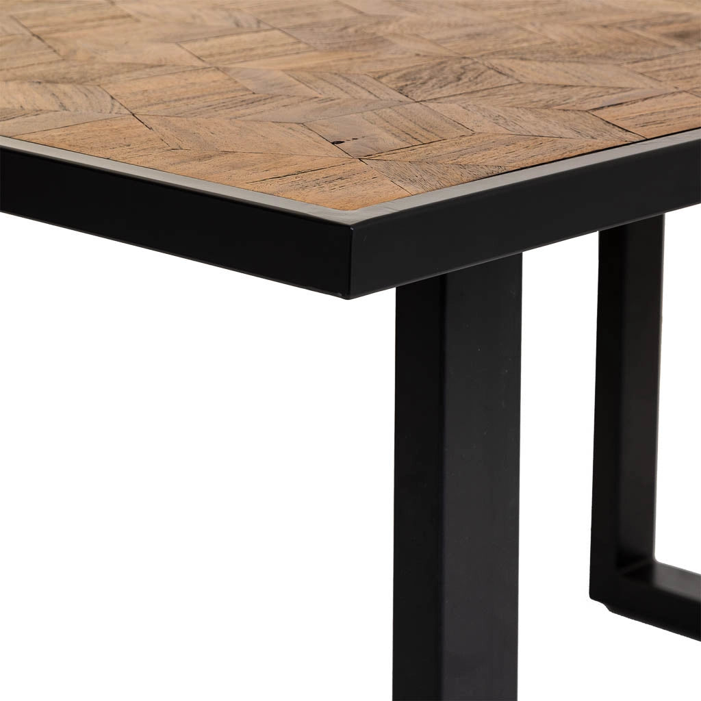 Tavolo da pranzo in parquet di mango/finitura colore DM 160x90x76