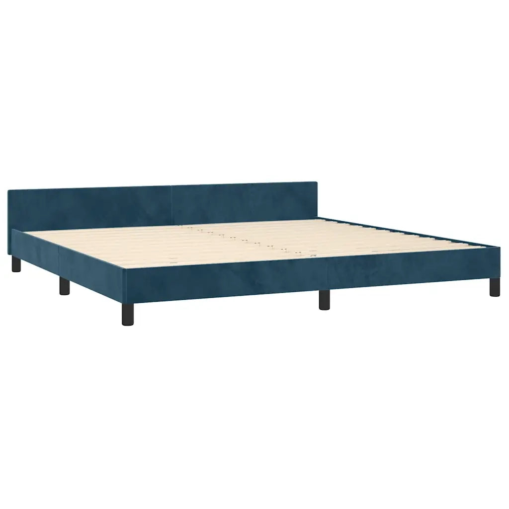 Giroletto senza Materasso Blu Scuro 200x200 cm in Velluto 3125901