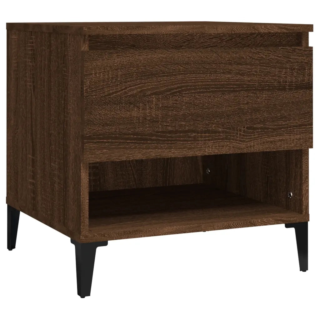 Tavolino | Tavolo laterale Rovere Marrone 50x46x50 cm in Legno Multistrato