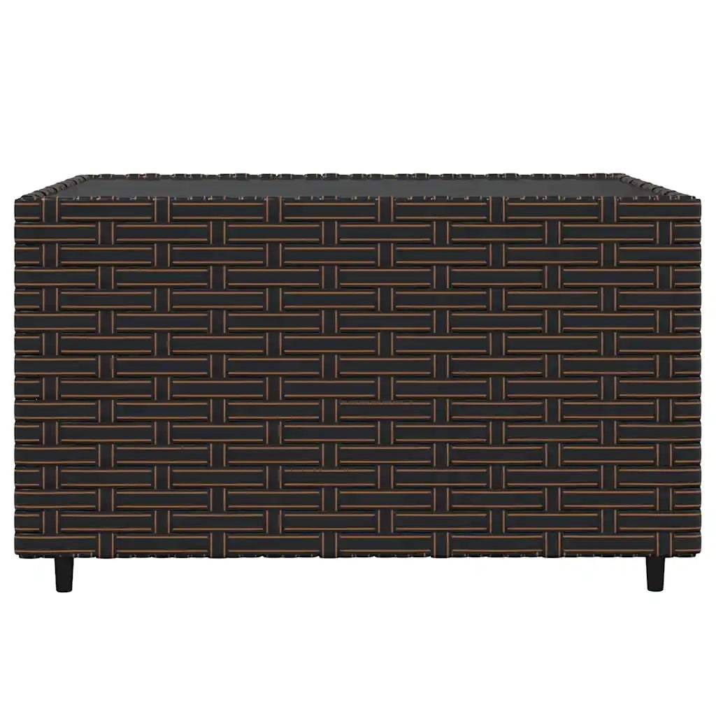 Set Mobili da Giardino 4 pz con Cuscini in Polyrattan Marrone CFW2148575