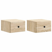 Mobiletto da notte a muro 2 pcs Rovere Sonoma 34,5 x 33 x 20 cm 899110