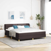 Letto a molle con materasso Marrone Scuro 180 x 200 cm Tessuto 3340230