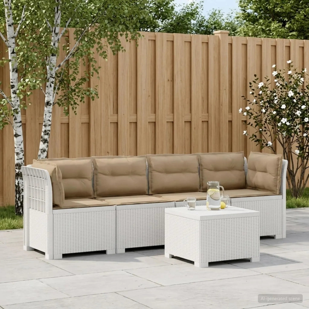 Divano da Giardino a 4 Posti con Cuscini in Stile Rattan PP 3443880
