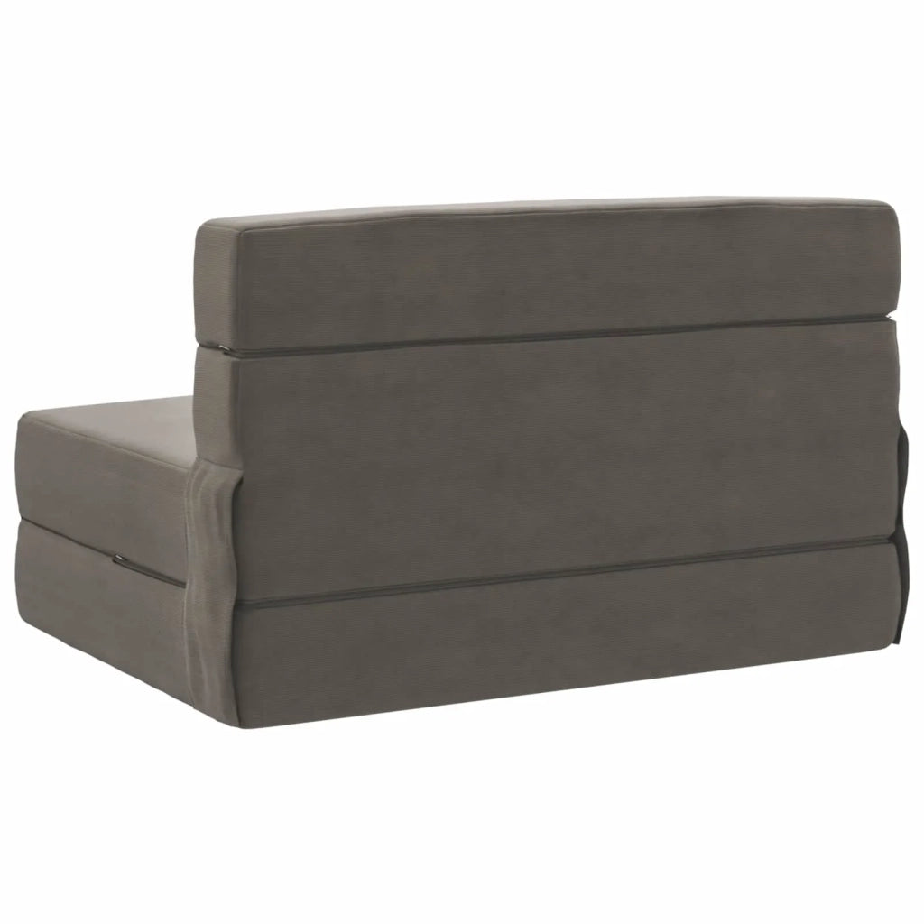 Divano Letto Pieghevole Grigio Chiaro 70 x 80 x 60 cm Tessuto 900097