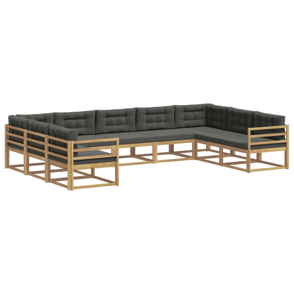Set di divani da esterno con cuscino 9 pcs Bianco e Antracite 3387021