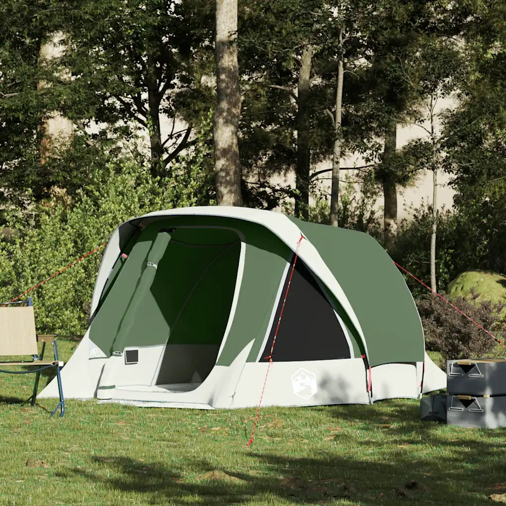 Tenda da Campeggio a Cabina per 4 Persone-Tenda per Escursionismo Verde Impermeabile 185268