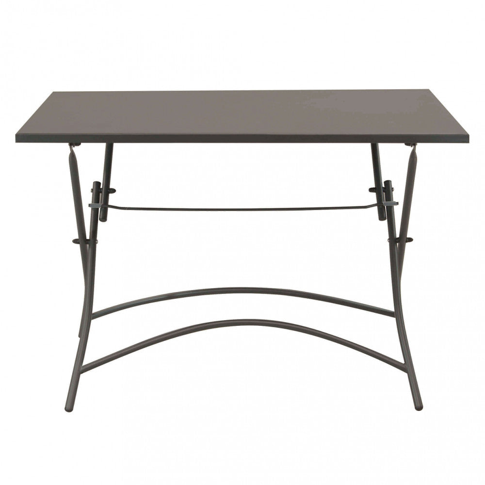 Tavolo Bristol 110x70x72 h cm in Acciaio Taupe