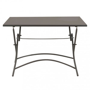 Tavolo Bristol 110x70x72 h cm in Acciaio Taupe