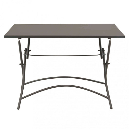 Tavolo Bristol 110x70x72 h cm in Acciaio Taupe