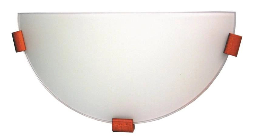 Plafoniera Candellux Bianca 30cm vetro E27 legno bianco
