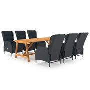 Set Mobili da Pranzo per Giardino 7 pz Grigio Scuro cod mxl 43603