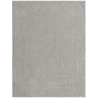 Tappeto in Stile Moderno, con Base Antiscivolo, Tessuto a Macchina, 230x160 cm, Grigio