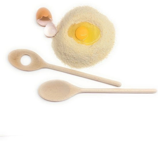 Lepel Spatel 2 in 1 in Legno di Betulla, Naturale e Ecologico