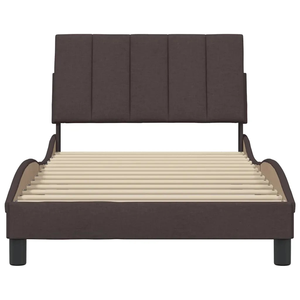 Giroletto senza Materasso Hanko Marrone Scuro 100x200 cm Tessuto