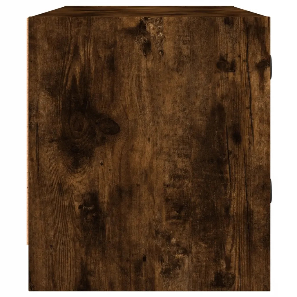 Mobile Porta TV con Ante in Vetro Rovere Fumo 102x37x42 cm 836410
