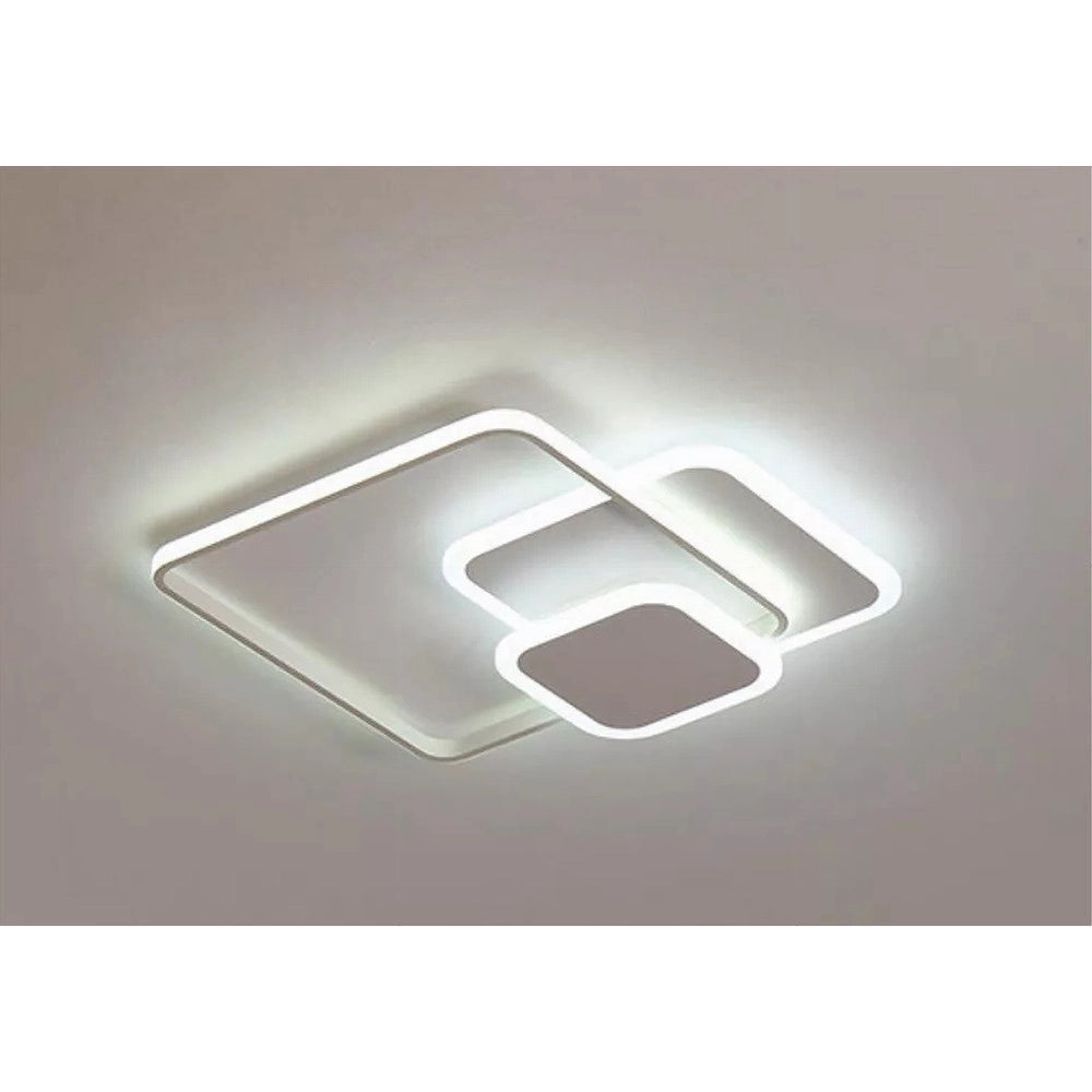 Trade Shop - Plafoniera Luce Fredda Led Quadrata 50w Lampadario Soffitto Bianco Moderno 50064 -