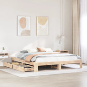 Giroletto senza Materasso 200x200 cm in Legno Massello di Pino 3308987