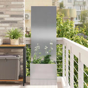 vidaXL Vaso da Giardino con Pannello Decorativo Argento 50 x 140 cm