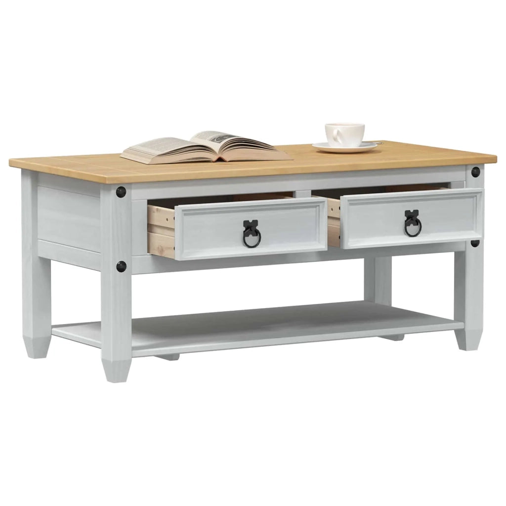 Tavolino da salotto con cassetto Bianco 100 x 48 x 45 cm 42024941